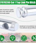 Cat 1 Tractor Top Link Pin Hitch Replacement Fits 195589M1 AC339942, close-up view, heavy-duty steel, zinc plating