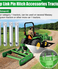 Cat 1 Tractor Top Link Pin Hitch Replacement Fits 195589M1 AC339942 Three Quarter Inch Pin Diameter Three And Three Quarter Inch Usable Length Five And A Half Inch Overall Length Durable Four Pack
