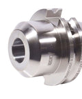 Side Lock Weldon Style CAT40 End Mill Holder 1.75 Inch Length EM3/4 For Precision Milling, 0.0002 Inch TIR, 25,000 RPM, 0.005 MM Runout, Pro Grade Carbon Steel, Made In USA, Precision Ground, close-up view