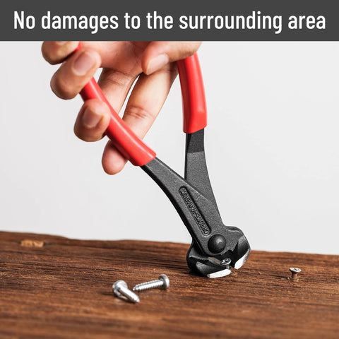 Cats Paw Style Nail Puller And Remover End Cutting Pliers For Carpentry 7 Inch High Carbon Steel With Soft Grip removing nails