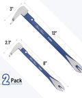 Image showing Two durable cat's paw nail pullers deliver strong leverage for removing nails, tacks, and staples with 8in and 12in bars.