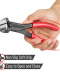 Cats Paw Style Nail Puller And Remover End Cutting Pliers For Carpentry 7 Inch High Carbon Steel With Soft Grip in hand