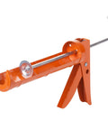 Caulking Gun With Ten To One Thrust Ratio No Drip Design For Precise Bead Control, dispensing silicone and adhesives, orange color