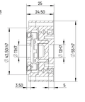 Technical drawing of CD-14 Φ55mm Harmonic Drive Gear Ratio 30:1 - Strain Wave Gear Reducer with dimensions.