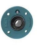 Front view of 50 mm Eccentric Collar Single-Row Ball Bearing, Single Unit Shaft-Mount with Locking Ring, Piloted Housing.
