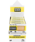 8 Inch Cedar Wood Shims 56 Pieces Per Box 120 Contractor Boxes Tapered From 3/8 To 1/16 Inch in packaging