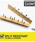 8 Inch Cedar Wood Shims 56 Pieces Per Box 120 Contractor Boxes Tapered From 3/8 To 1/16 Inch with nails