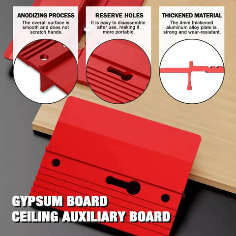 ✝️ 2 Pieces Roof Plaster Positioning & Fixing Board, Drywall Plasterboard Ceiling Auxiliary Fixing Tool shown with reserve holes