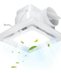 Super Quiet Ceiling Mount Bath Exhaust Fan With Light 110 CFM 1 Sones 4 Inch Duct Shower Vent And LED Light 6500K 30W 110 220V Safe