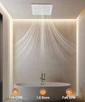Powerful 110 CFM Bathroom Exhaust Fan With No Attic Access Needed, Easy Install, Ultra Quiet 1.0 Sone, ceiling mounted in bathroom