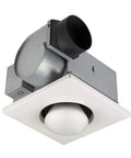 Ceiling Bathroom Exhaust Fan And Infrared Heater All In One 70 CFM 250 Watt BR40 Size Infrared Bulb Not Included, side view
