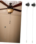 Two Pack Lamp Pull Cord Switch Replacement Rope For Wall Lamps And Ceiling Lights installed on ceiling fan