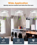Image showing Super Quiet Ceiling Mount Bath Exhaust Fan With Light 110 CFM installed in bathroom, laundry, and meeting room.