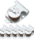 Ceiling Mount Single Pulley 1-1/2 Inch Wall Mount Pulley Ceiling Pulley for 3/8" Wire or Rope, Pack of 6, zinc-plated iron
