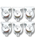 Ceiling Mount Single Pulley 1-1/2 Inch Wall Mount Pulley Ceiling Pulley for 3/8" Wire or Rope, Pack of 6 shown in zinc-plated iron