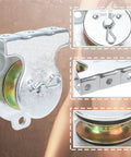 Ceiling Mount Single Pulley 1-1/2 Inch Wall Mount Pulley Ceiling Pulley for 3/8" Wire or Rope, Pack of 6, zinc-plated iron