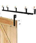 Five Foot Ceiling Mounted Sliding Barn Door Hardware Kit For Wooden Doors with 60 Inch Rail and Roller Bracket Accessory
