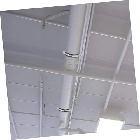 Three Piece Pipe Fitting Movable Bracket Clamp Kit For Water Pipes Wall And Ceiling Mount Emergency Repair installed on ceiling