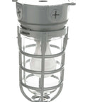 Vandal Resistant Ceiling Mount Security Light With Built Tough All Metal Cage Weather Tight Outdoor Fixture 150W