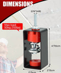 Durable ceiling vibration isolator with steel construction, premium springs, silicone dampers, shown in 4" height dimensions.