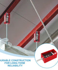Two Pack Ceiling Spring Vibration Isolators Dampen Shocks From HVAC Equipment, Delivering Quieter Rooms, Steadier Mounts, And Up To 264 Pounds Load Capacity With Steel And Rubber Construction installed on ceiling