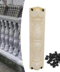 DIY Cement Railing Mold For Balustrades And Fence Rails Front And Rear Column Concrete Mold shown with completed railing sample