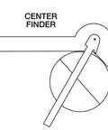 Illustration of compact stainless steel 6 in 1 pocket ruler and gauge with center finder function for precise measurements.