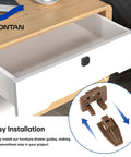 Plastic Drawer Slides And Guides 2 Pack For Center Mount Cabinet Rails Dresser Replacement Parts with installation example