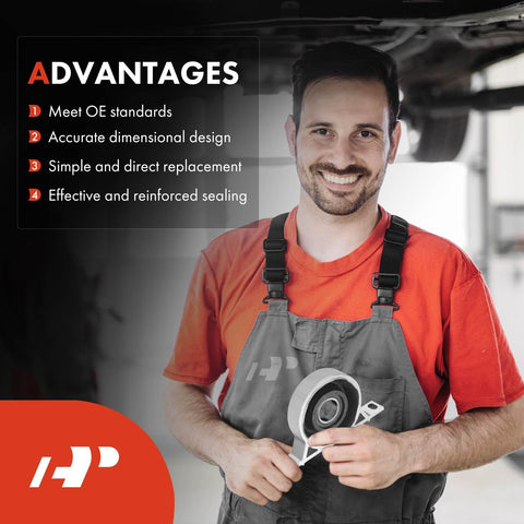 Mechanic holding Beefed Up Center Mount Drive Shaft Center Support Bearing For BMW Fits 535i 535i GT 640i 740i 760Li 640i xDrive
