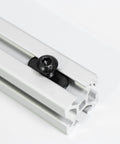 Centered Slide In Economy T Nut For T Slot Track With 1/4-20 By 1/2 Inch Bolt, 20 Pack, installed on 10 Series Aluminum Extrusion