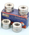 100-Pack Skateboard/inline/Rollerblade Skate/Fidget Ceramic Bearings Wholesale displayed on a box, featuring silver-colored bearings.