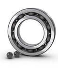 SKF 6204 2RSLTN9 HC5C3WT deep groove ball bearing with dual rubber seals for grease lubrication, 20 mm bore, side view