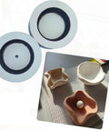 Energy Efficient Microwave Kilns for Glass Fusing And Jewelry Making, replaceable kilns paper, shown with ceramic molds.