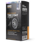 Packaging of Cerakote Rapid Ceramic Tire Coat Showroom New Tire Shine With Deep Black Finish That Lasts Up To 10x Longer No Sling Non-Greasy