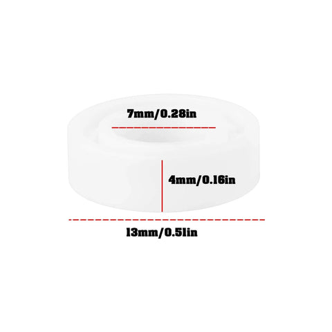 2 Pcs MR137 Full Ceramic ZrO2 Ball Bearings 7x13x4mm shown with measurements for precision applications in high speed motors.