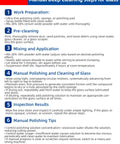 High-purity cerium oxide glass polishing powder instructions for manual deep cleaning steps.