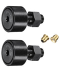 2pcs cf-1-1/4-sb cr20 cam follower track runner bearings, chrome steel roller stud track bearing, 1-1/4" roller dia, 1/2-20 unf stud type