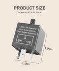 CF-13 LED Flasher Relay 12V Universal Car Turn Signal Relay Hyper Blink Fix for Cars, SUVs, and Motorcycles, 3 pin ABS
