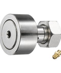 uxcell CF18/KR40 X Cam Follower Track Runner Bearing, 304 Stainless Steel, 40mm Roller Diameter, M18 Stud Type, side view