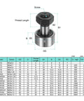 Cam Follower Track Runner Bearing CF20 KR52 PPX size chart and diagram