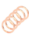 Five CF35 copper gasket for vacuum systems