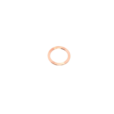 CF35 copper gasket for vacuum systems showing a leak-proof seal for Conflat flange in semiconductor labs.