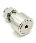 CF8 Stainless Steel Cam Follower Needle Roller Bearing KR19 Miniature Cam Follower 8x19x32.2mm shown with sealed design