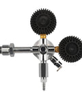 Chrome dual gauge nitrogen regulator for keg systems