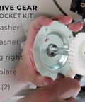 Installation of Garage Door Opener Gear And Sprocket Kit Direct Replacement For Worn Or Stripped Gears In Chain Drive Openers