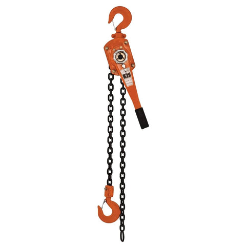 One And One Half Ton Chain Puller Hand Chain Hoist for Heavy Lifting with durable steel construction and smooth operation, front view.