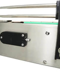 Side view of Chain Plate Conveyor Belt For Assembly Line With Height And Speed Adjustable 110V 73.62 Inch By 3.94 Inch