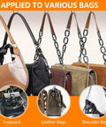 Image of various bags with 1 Inch Stainless Steel O Rings Set, 15 Solid Welded Metal Loops for bag straps and handles.