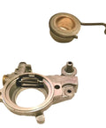 Metal oil pump replacement kit with worm gear and spring for MS341 MS361 MS362 chainsaws, shown disassembled on white background.