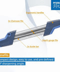 2 In 1 Chainsaw Sharpener And Depth Gauge For Three Eighths Low Profile Chains With A Five Thirty-Second Inch File, ergonomic handles